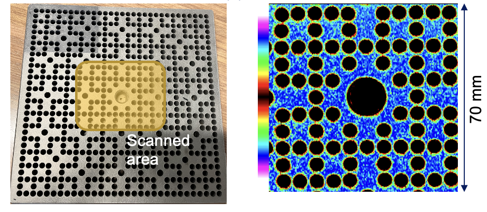 Ultrasonic scan of 3D printed metal